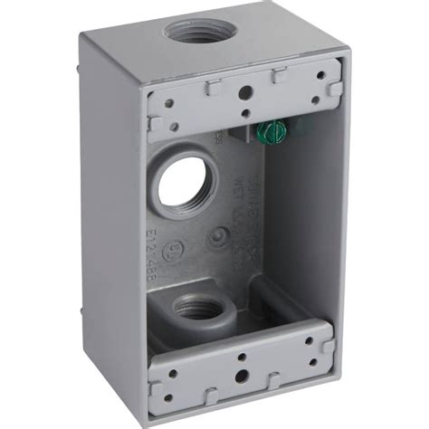 single gang weatherproof junction box|1 gang metal weatherproof box.